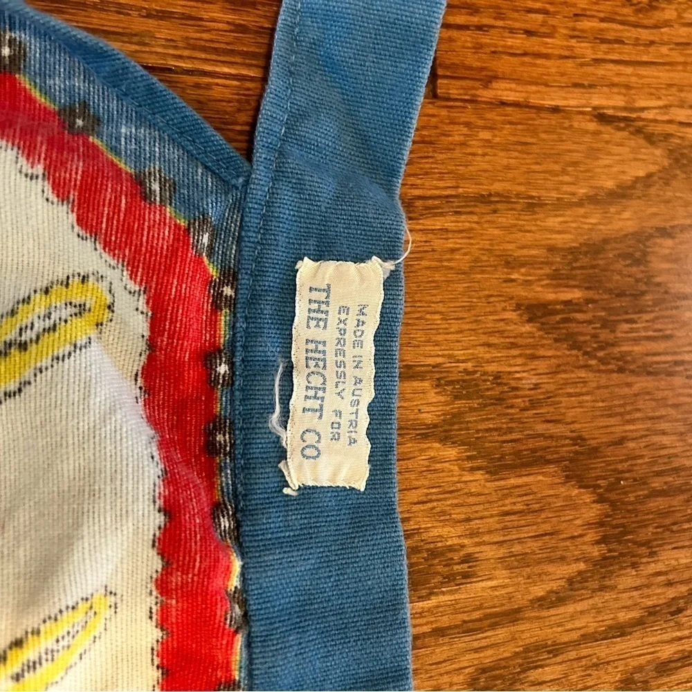 Vintage Indanthren Austrian Kitchen Waist Apron With salzburger nockerl recipe